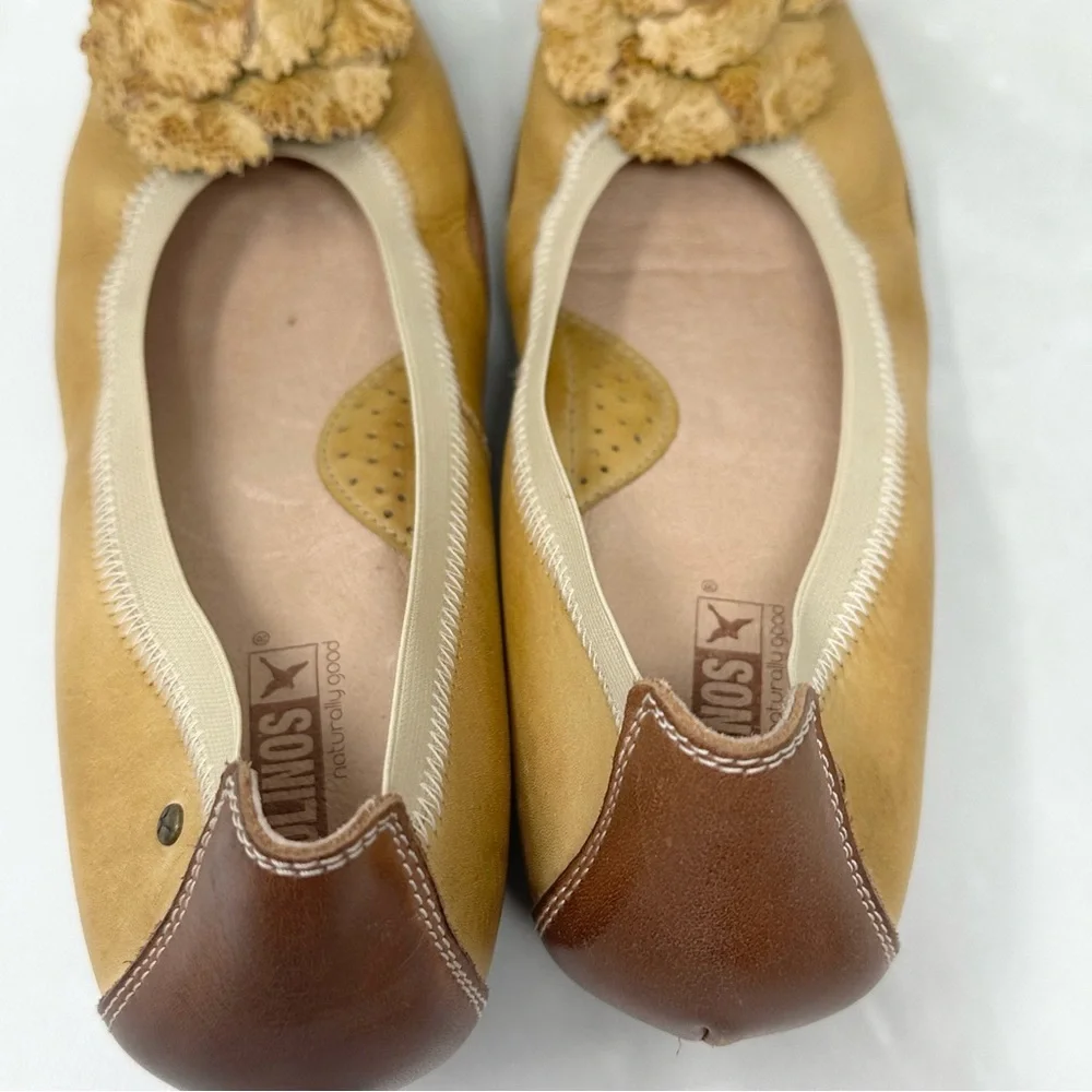 Pikolinos Brown Leather Wedge Shoes Woman Size 37 Size 6.5 - 7